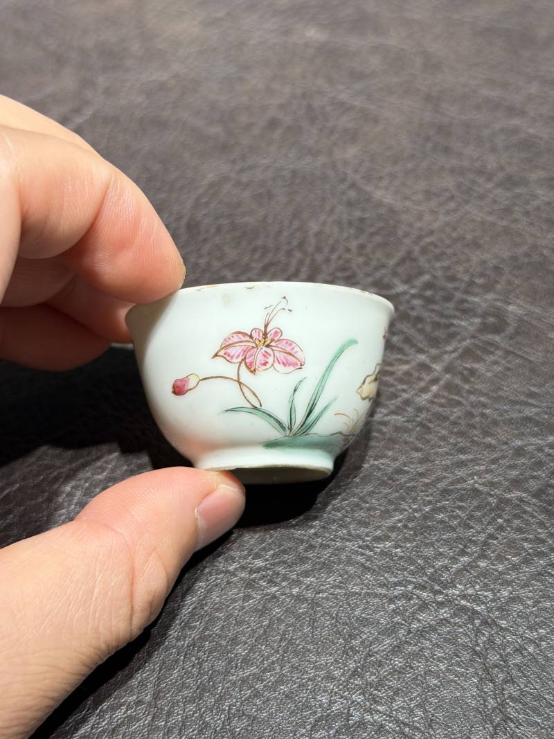 清乾隆 粉彩花鸟纹茶具一套25件 - 图131