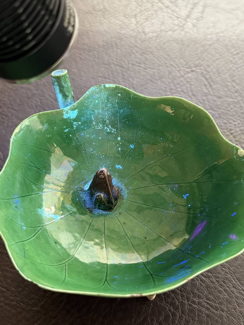 清康熙 绿釉荷叶秋操杯一对 - 图19