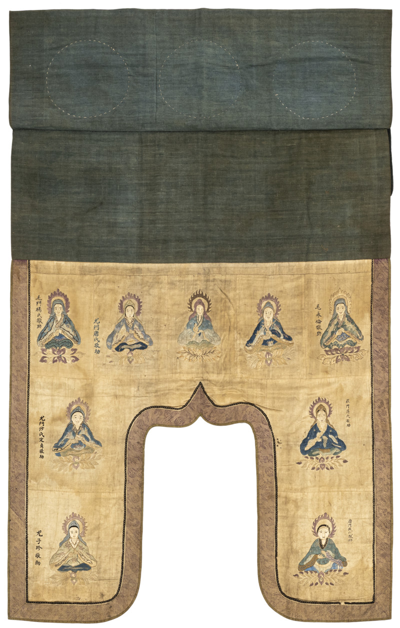 A hanging for a sacred space featuring twelve lamas - 图2