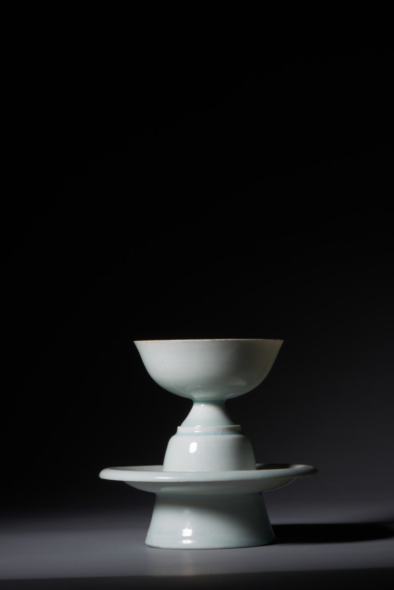 明代 青白釉茶、托一套 - 图5