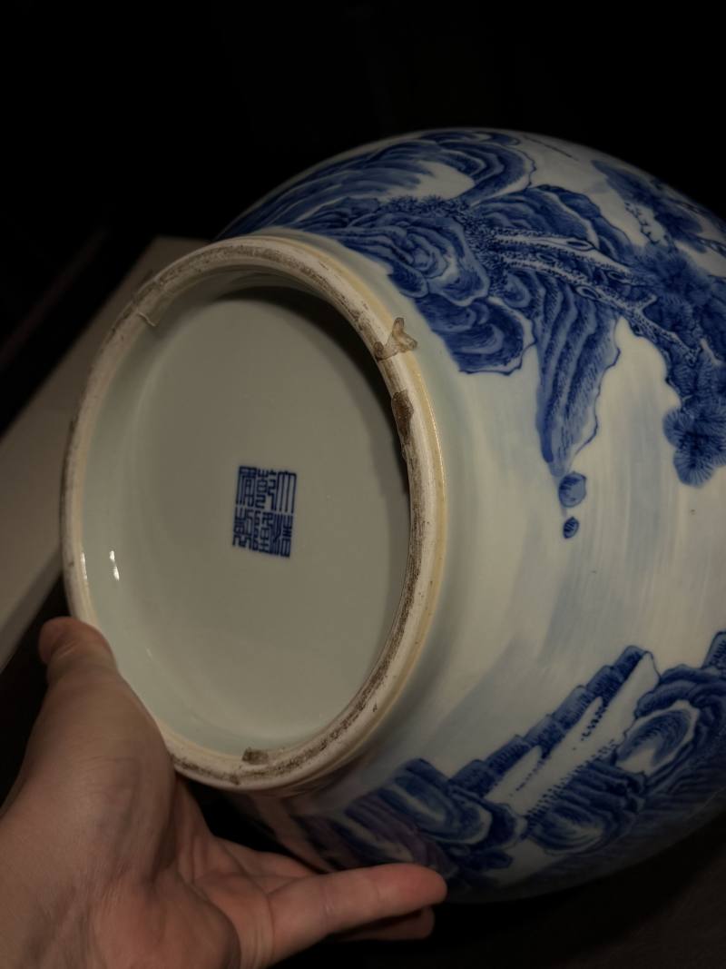 清光绪 青花松鹿图鹿头尊 - 图18
