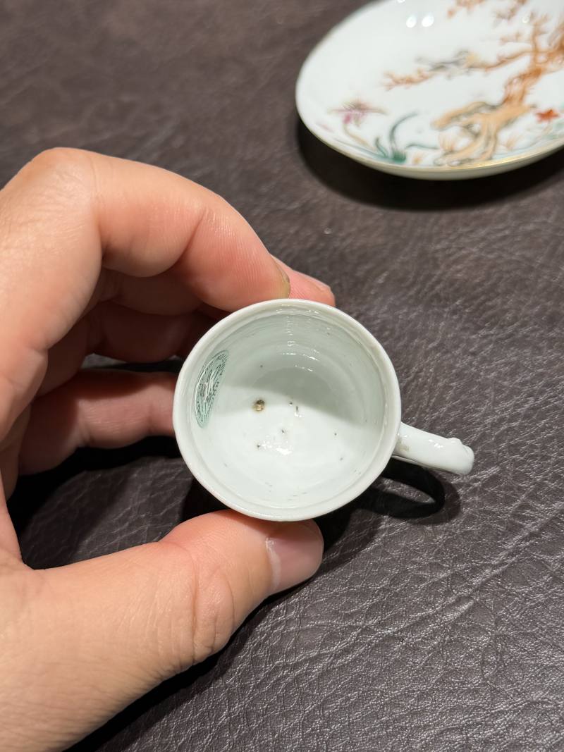 清乾隆 粉彩花鸟纹茶具一套25件 - 图88