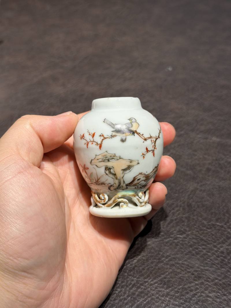 清乾隆 粉彩花鸟纹茶具一套25件 - 图55