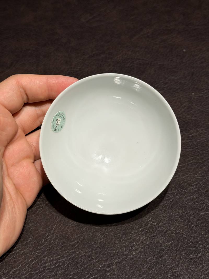 清光绪 粉彩洞石花鸟茶圆 - 图9