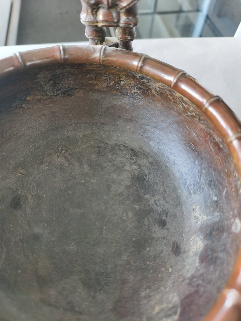A well cast bronze incense burner with bamboo decoration in relief - 图7