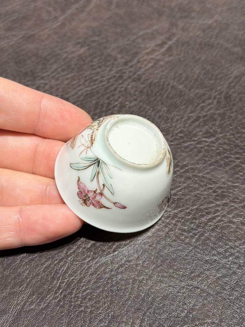 清乾隆 粉彩花鸟纹茶具一套25件 - 图122