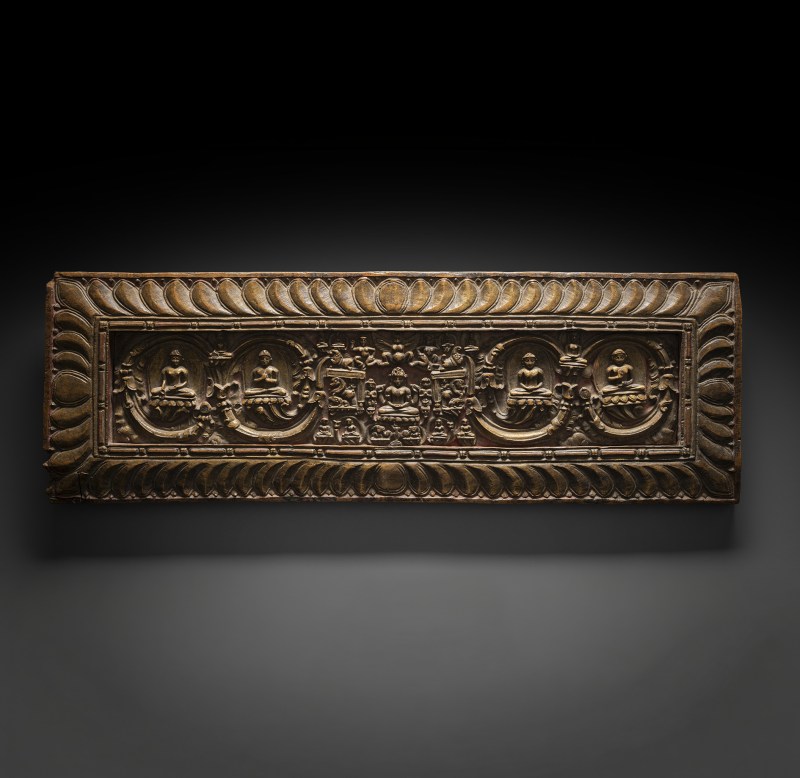 A WOOD MANUSCRIPT COVER