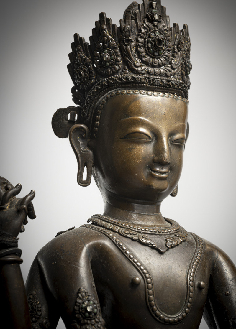 AN EMBOSSED COPPER FIGURE OF VISHNU - 图4