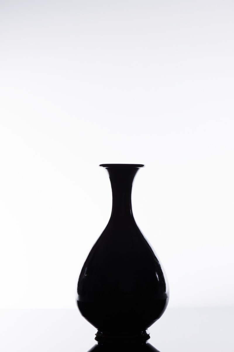 元代 黑釉描银玉壶春瓶 - 图12