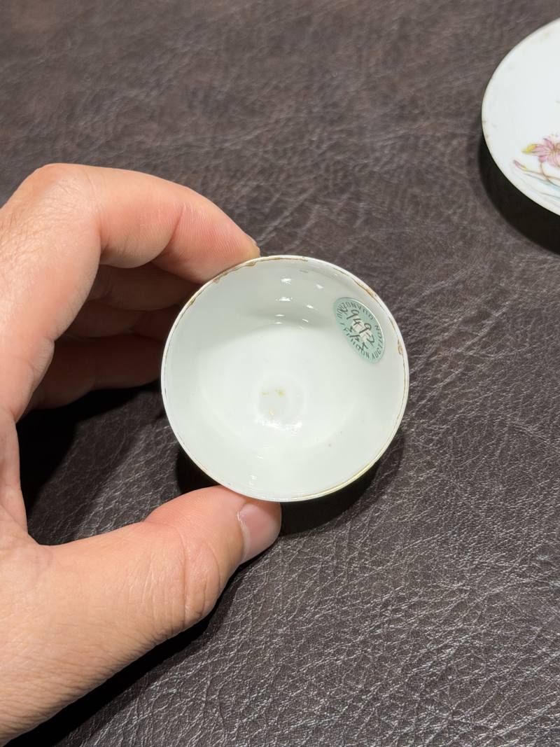 清乾隆 粉彩花鸟纹茶具一套25件 - 图153