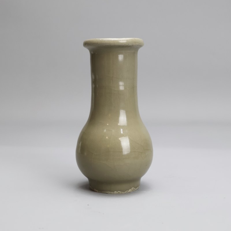 明代 龙泉窑米黄釉箸瓶 - 图6