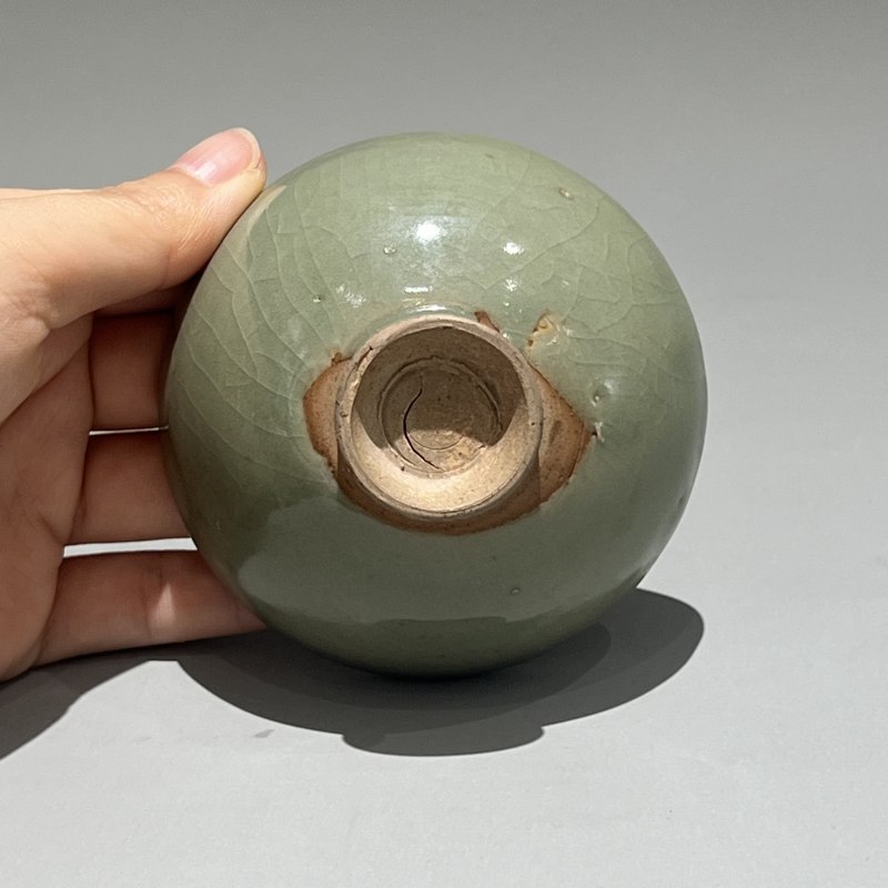 明代 青釉敛口杯 - 图8