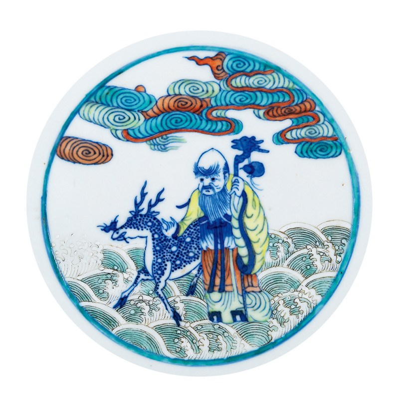 清光绪 斗彩八仙人物纹大碗 - 图4