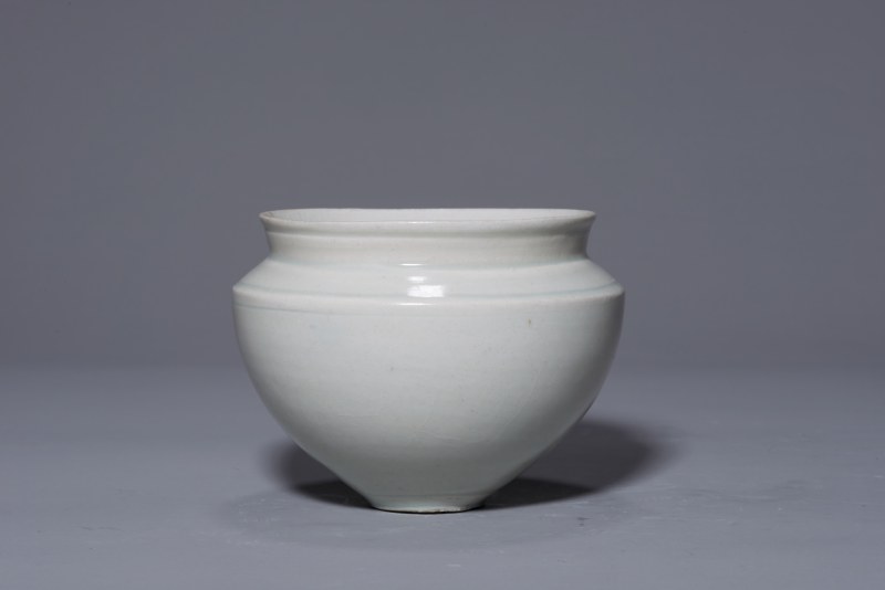 明代 青白釉束颈钵 - 图3