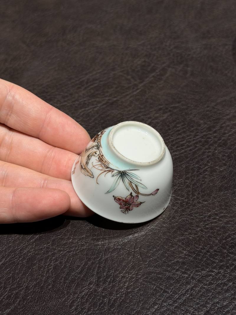 清乾隆 粉彩花鸟纹茶具一套25件 - 图154