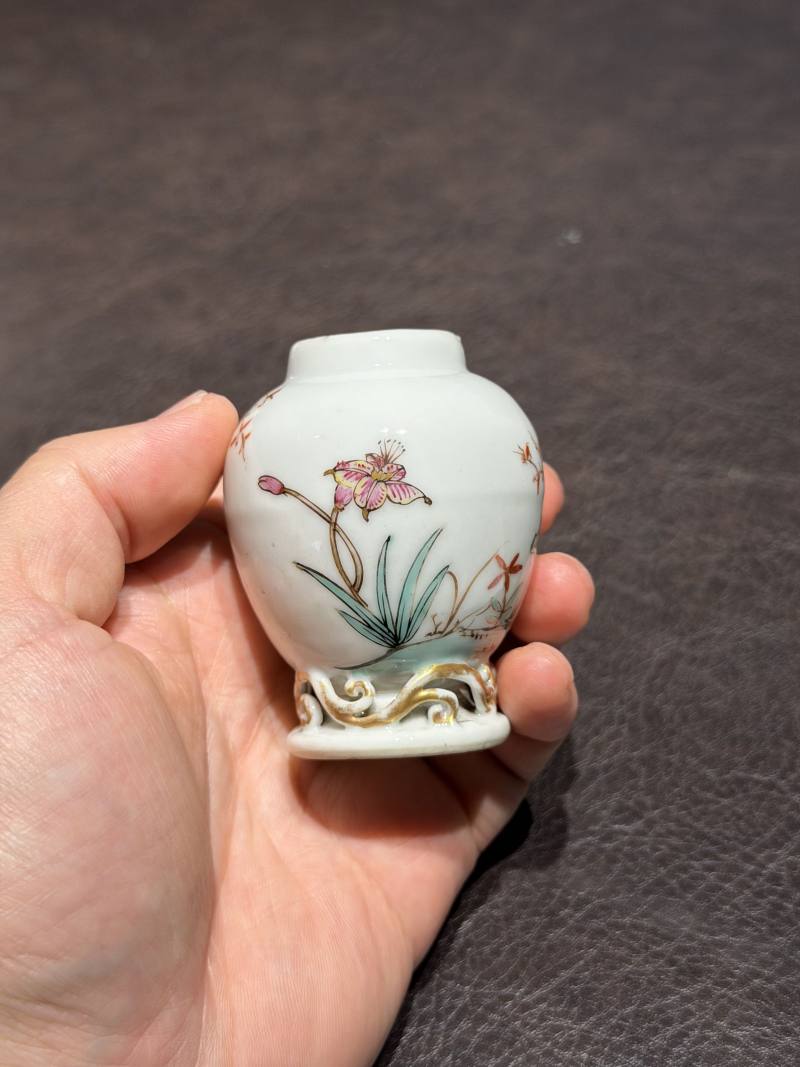 清乾隆 粉彩花鸟纹茶具一套25件 - 图58