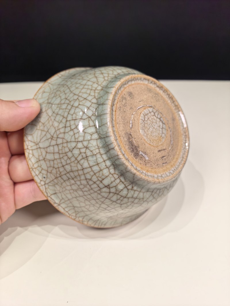 清早期 仿哥釉碗一对 - 图9