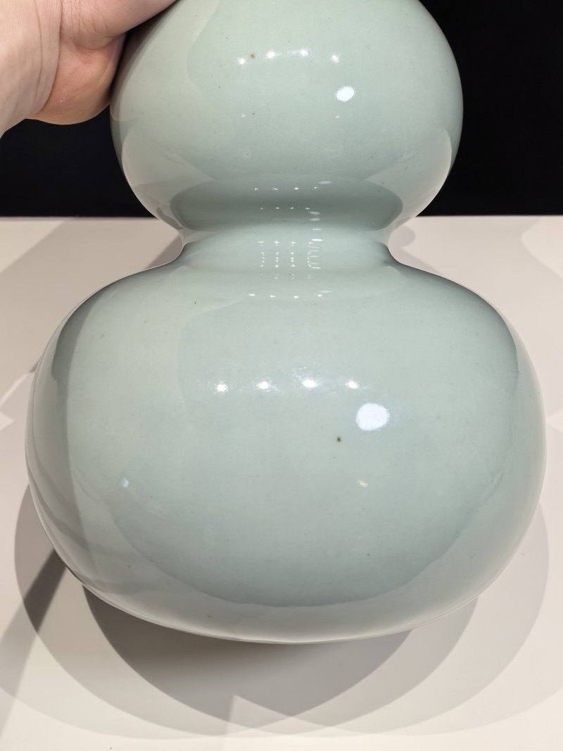 清乾隆 粉青釉葫芦瓶 - 图6