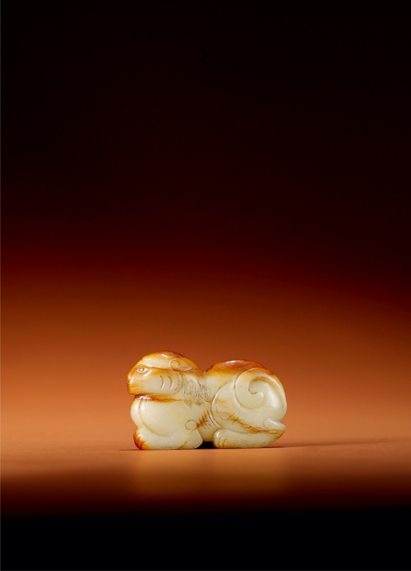 明·玉受沁瑞兽挂饰