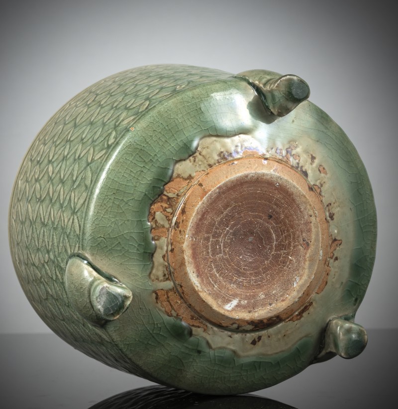 An incense burner with cash pattern and celadon glaze - 图4