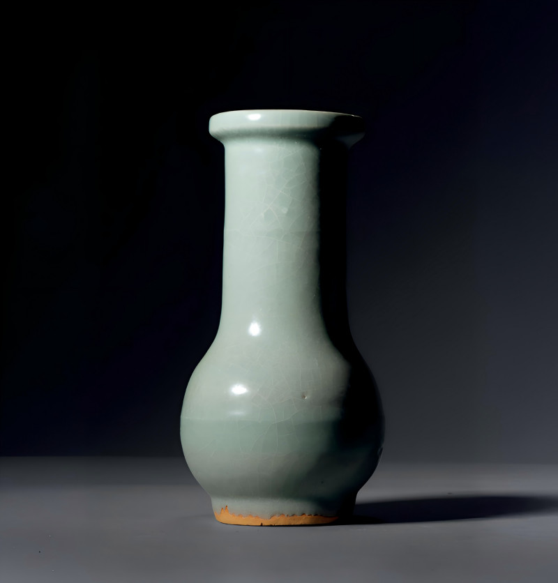 明代 龙泉窑粉青釉箸瓶