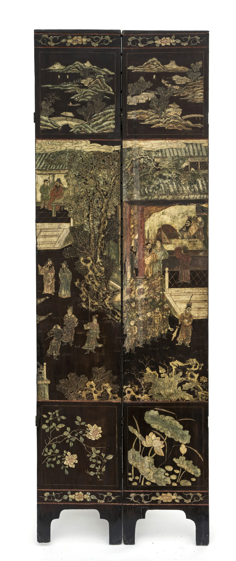 A large twelve-panel coromandel lacquer screen - 图4