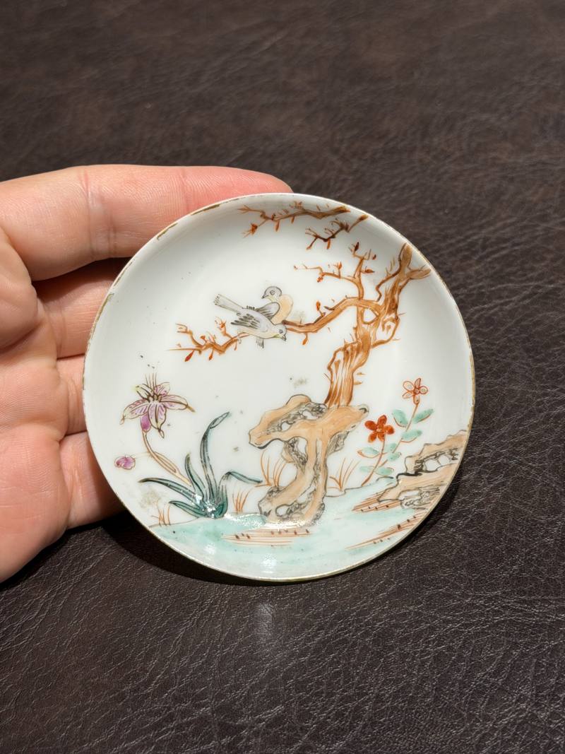 清乾隆 粉彩花鸟纹茶具一套25件 - 图91