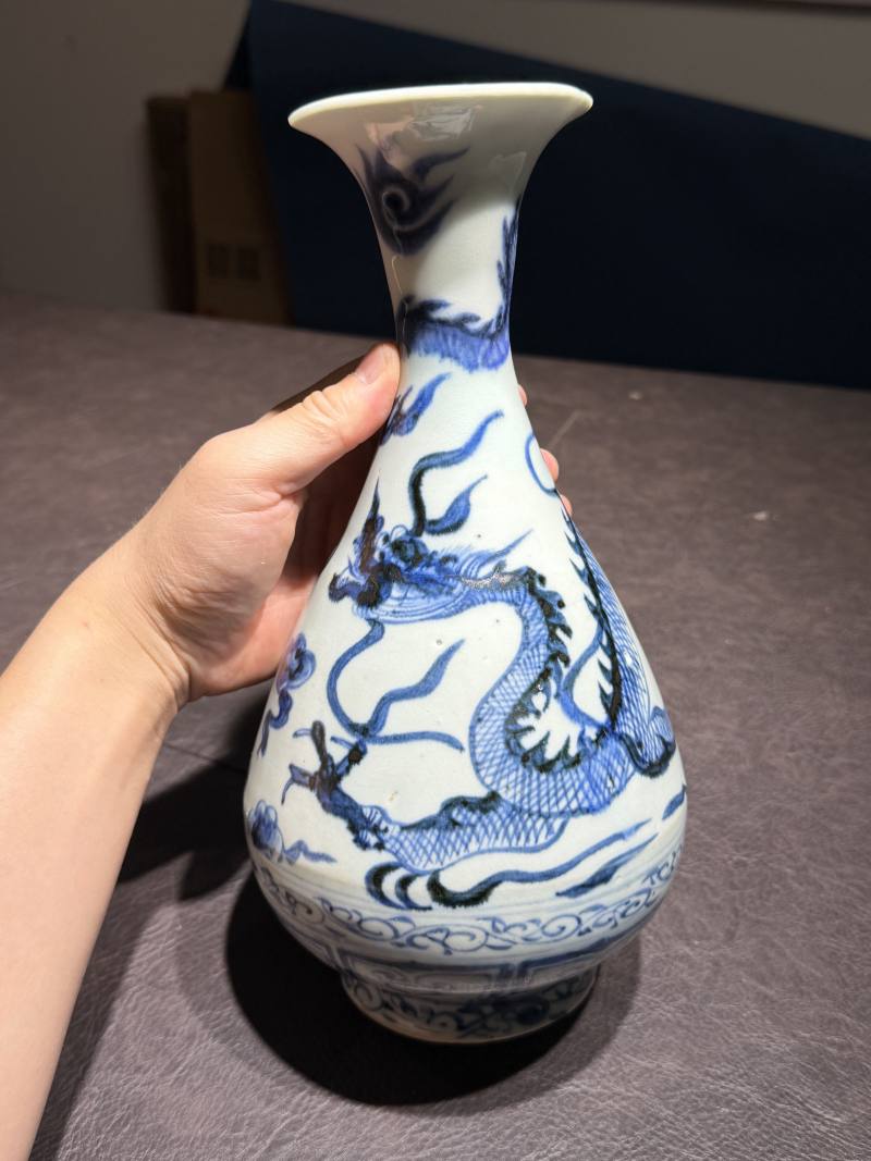 元 青花龙纹玉壶春瓶 - 图6