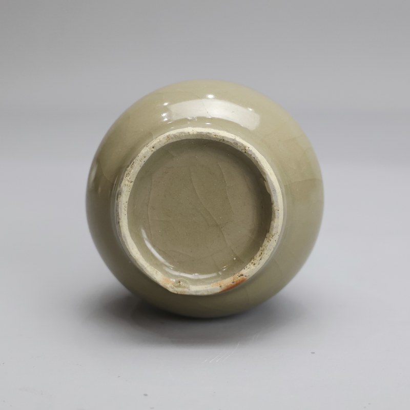 明代 龙泉窑米黄釉箸瓶 - 图7