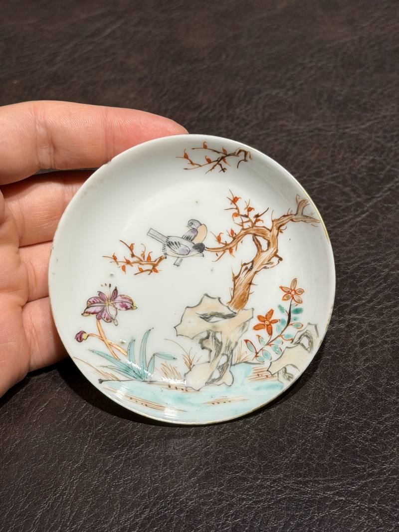 清乾隆 粉彩花鸟纹茶具一套25件 - 图101