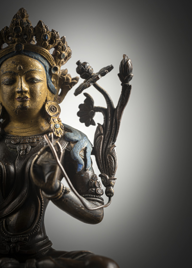 A BRONZE FIGURE OF SYAMATARA - 图2