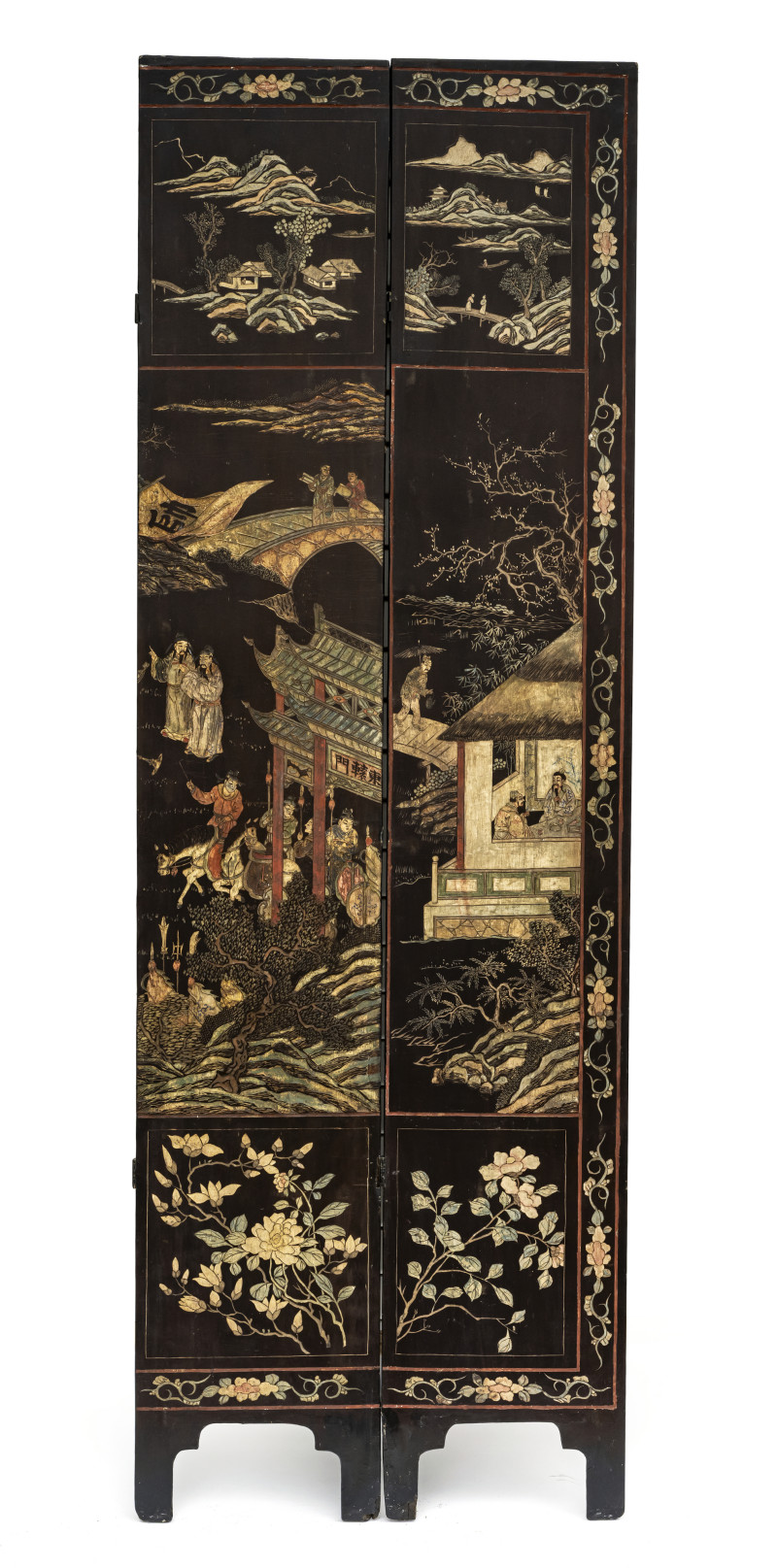 A large twelve-panel coromandel lacquer screen - 图7