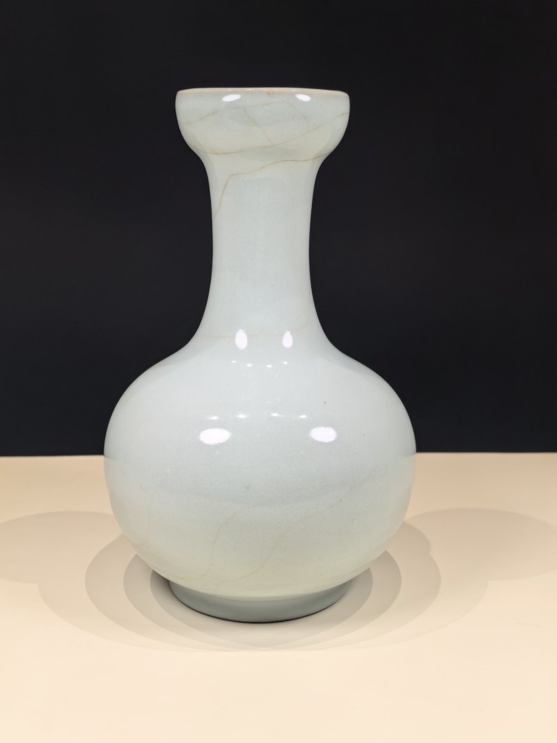 清乾隆 仿官釉莲蓬七孔花插 - 图6
