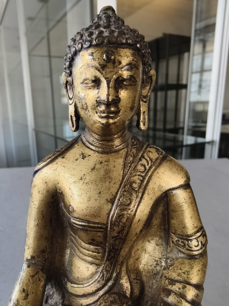 A GILT-COPPER FIGURE OF BUDDHA SHAKYAMUNI - 图22