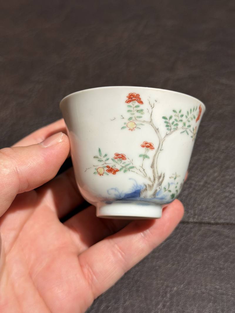 清康熙 五彩“五月石榴”花神杯 - 图9