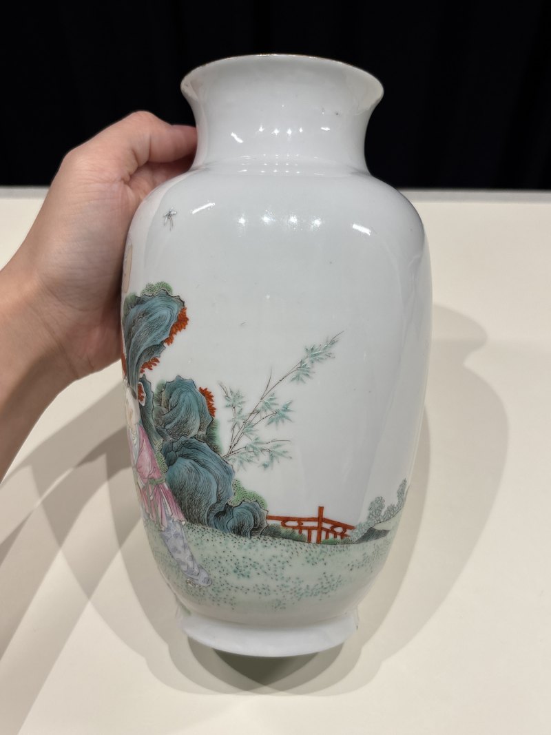 民国 粉彩婴戏灯笼瓶 - 图6