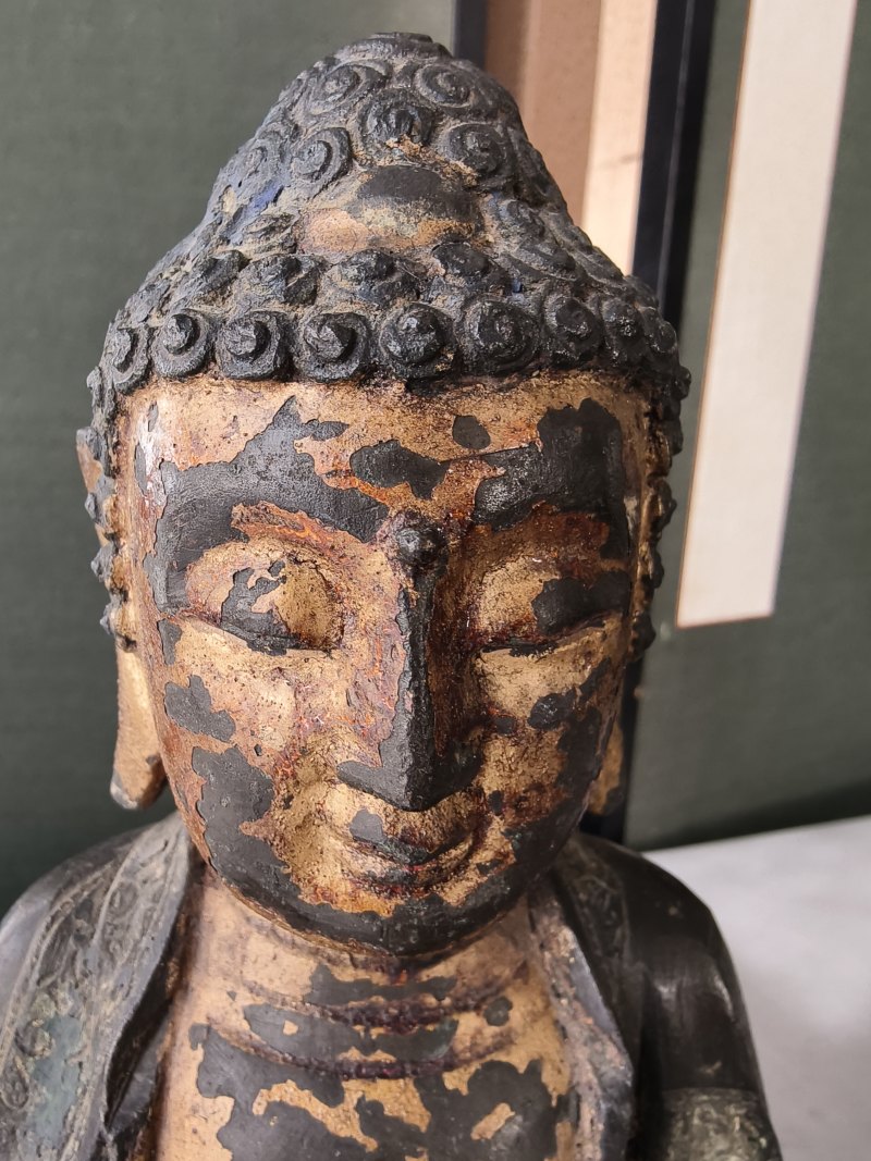 A part-gilt bronze of Buddha Shakyamuni in the meditation seat - 图9