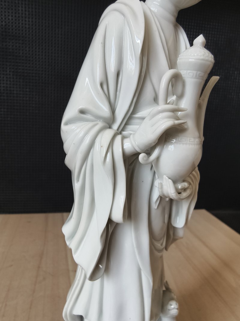 A Dehua figurine of an immortal with a deer and a jug - 图10