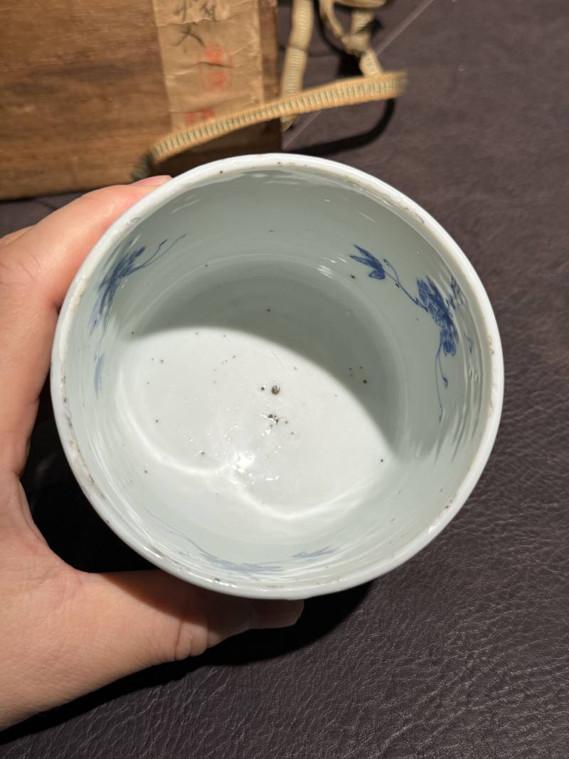 明崇祯 青花人物故事图筒式炉 - 图13