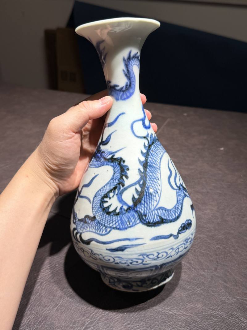 元 青花龙纹玉壶春瓶 - 图7