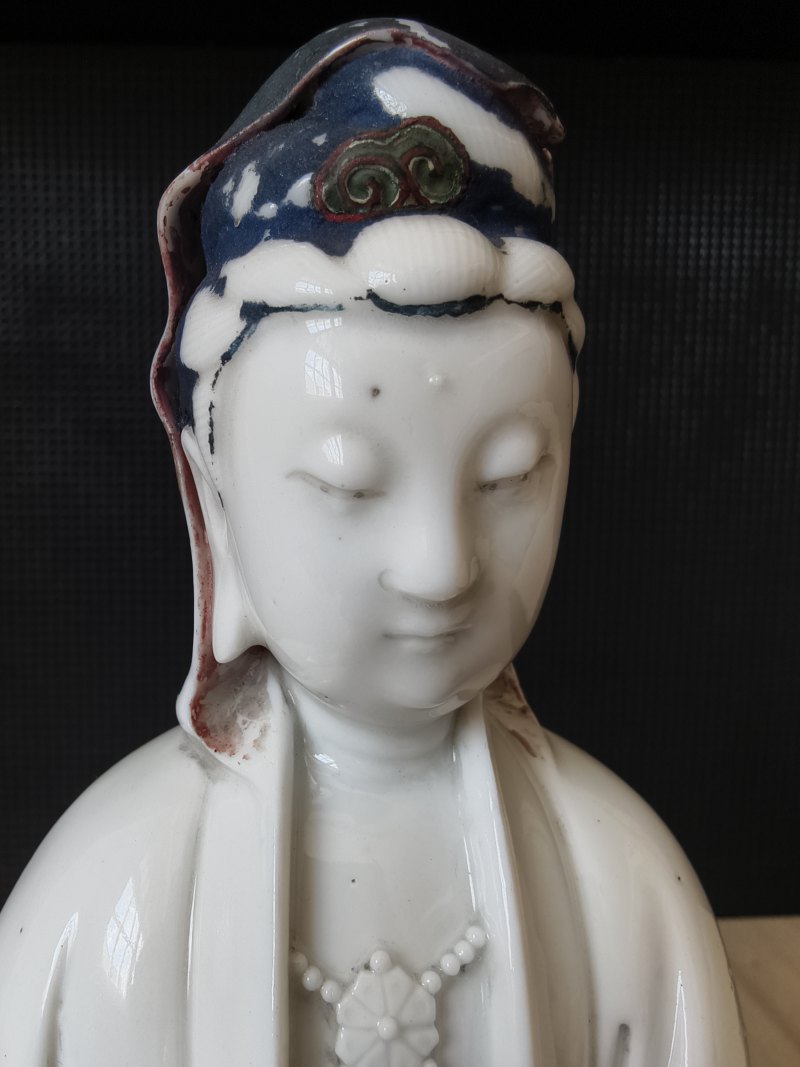 A dehua figure of a Guanyin and child - 图20