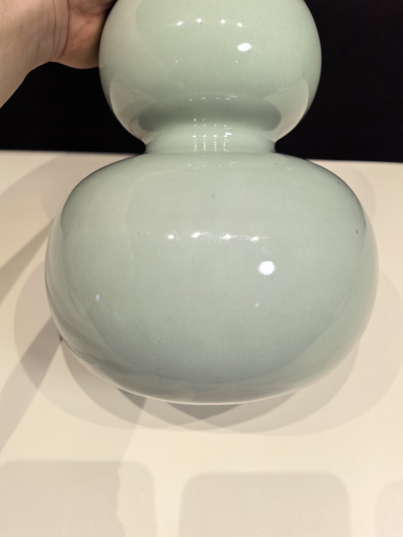 清乾隆 粉青釉葫芦瓶 - 图8