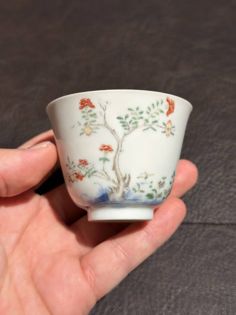 清康熙 五彩“五月石榴”花神杯 - 图10
