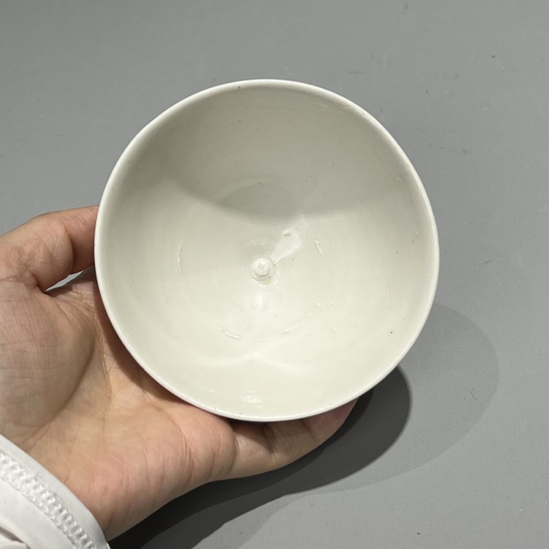 明代 白釉斗笠盏 - 图7
