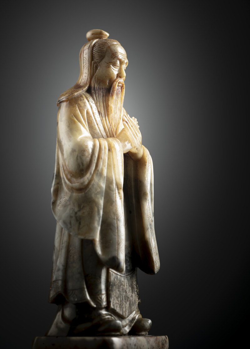 A fine soapstone carving of Confucius - 图5