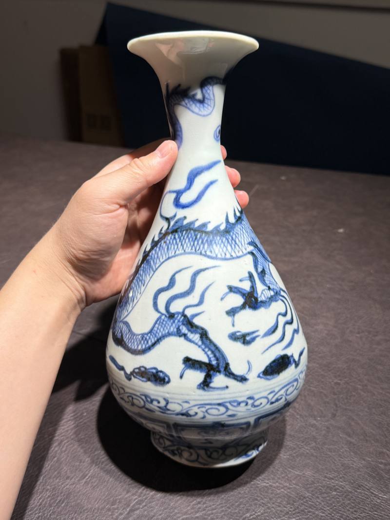 元 青花龙纹玉壶春瓶 - 图8