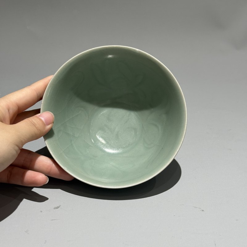 明代 龙泉窑粉青釉斗笠盏 - 图17