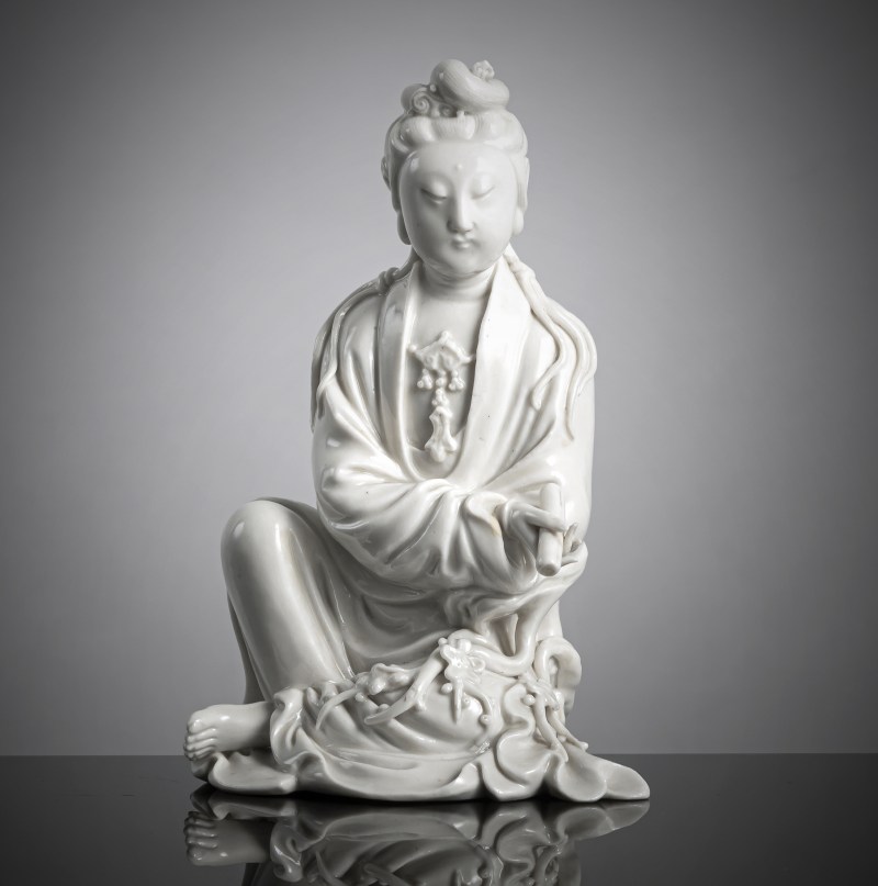A fine Dehua figure of seated Guanyin - 图1