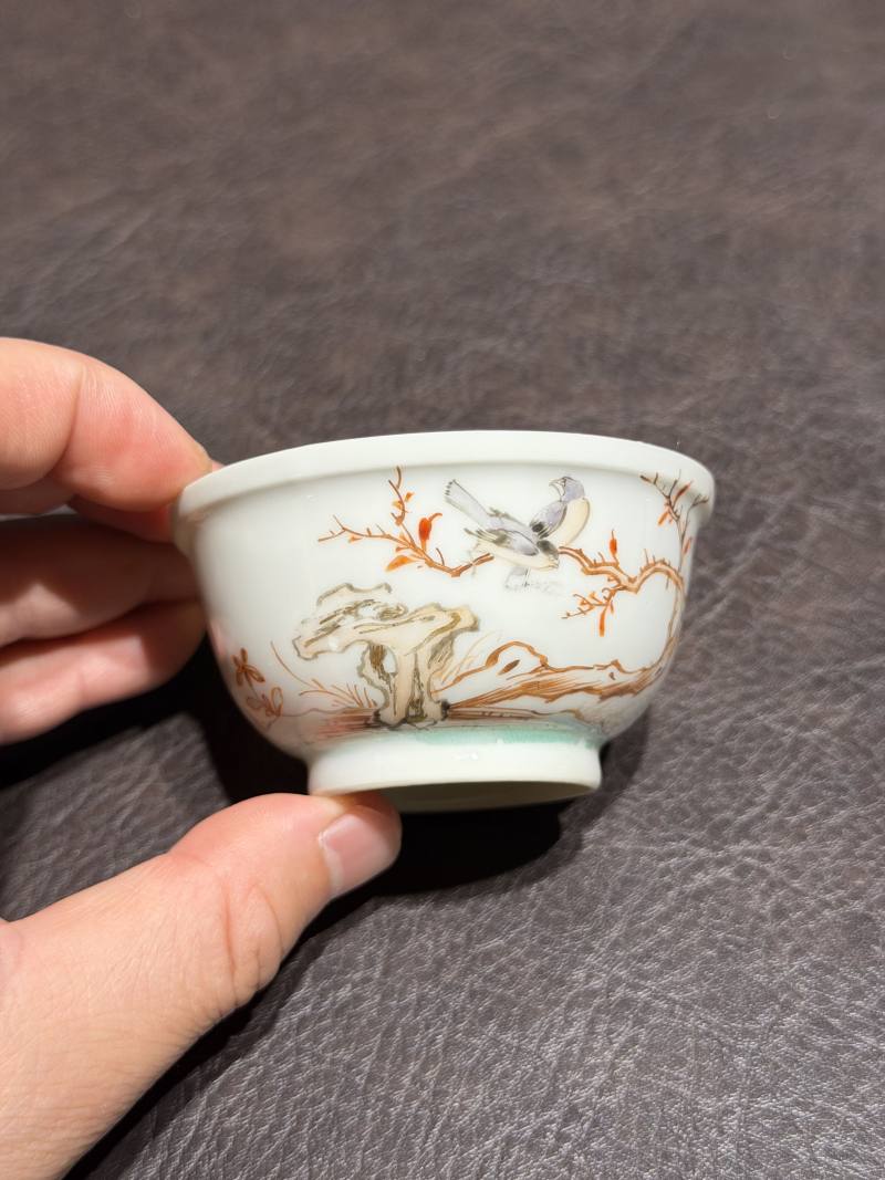 清乾隆 粉彩花鸟纹茶具一套25件 - 图27