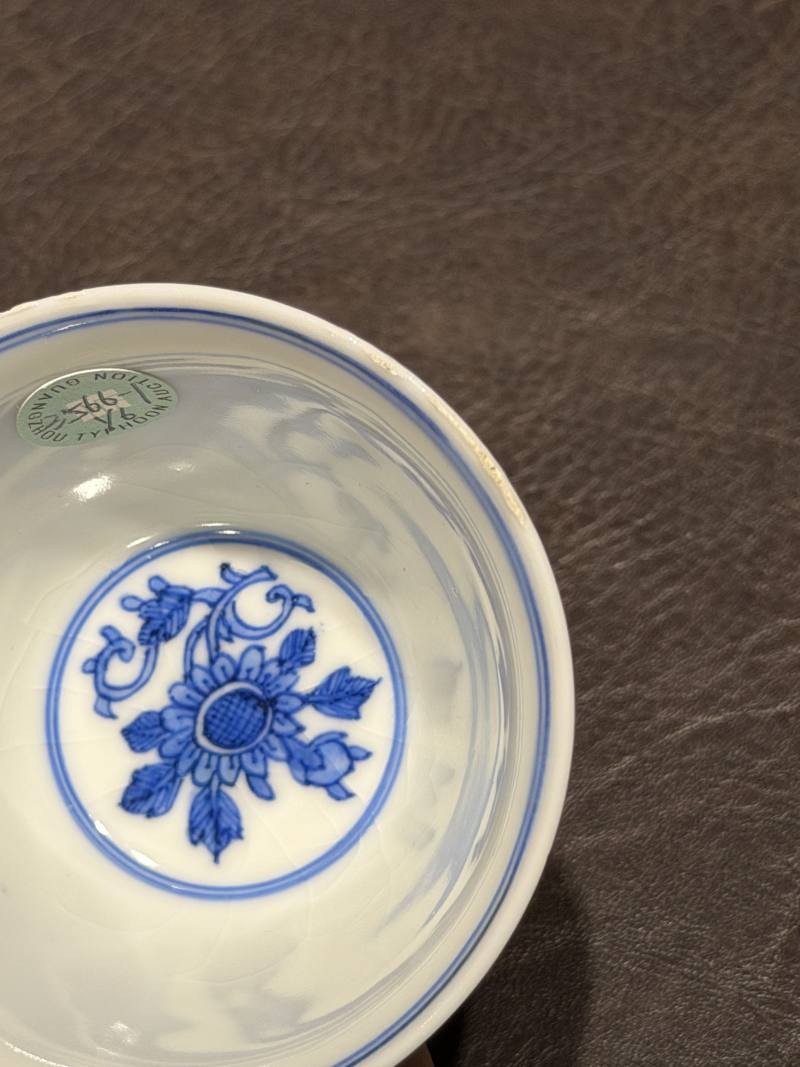 清康熙 青花清供图茶杯（一组六件） - 图36